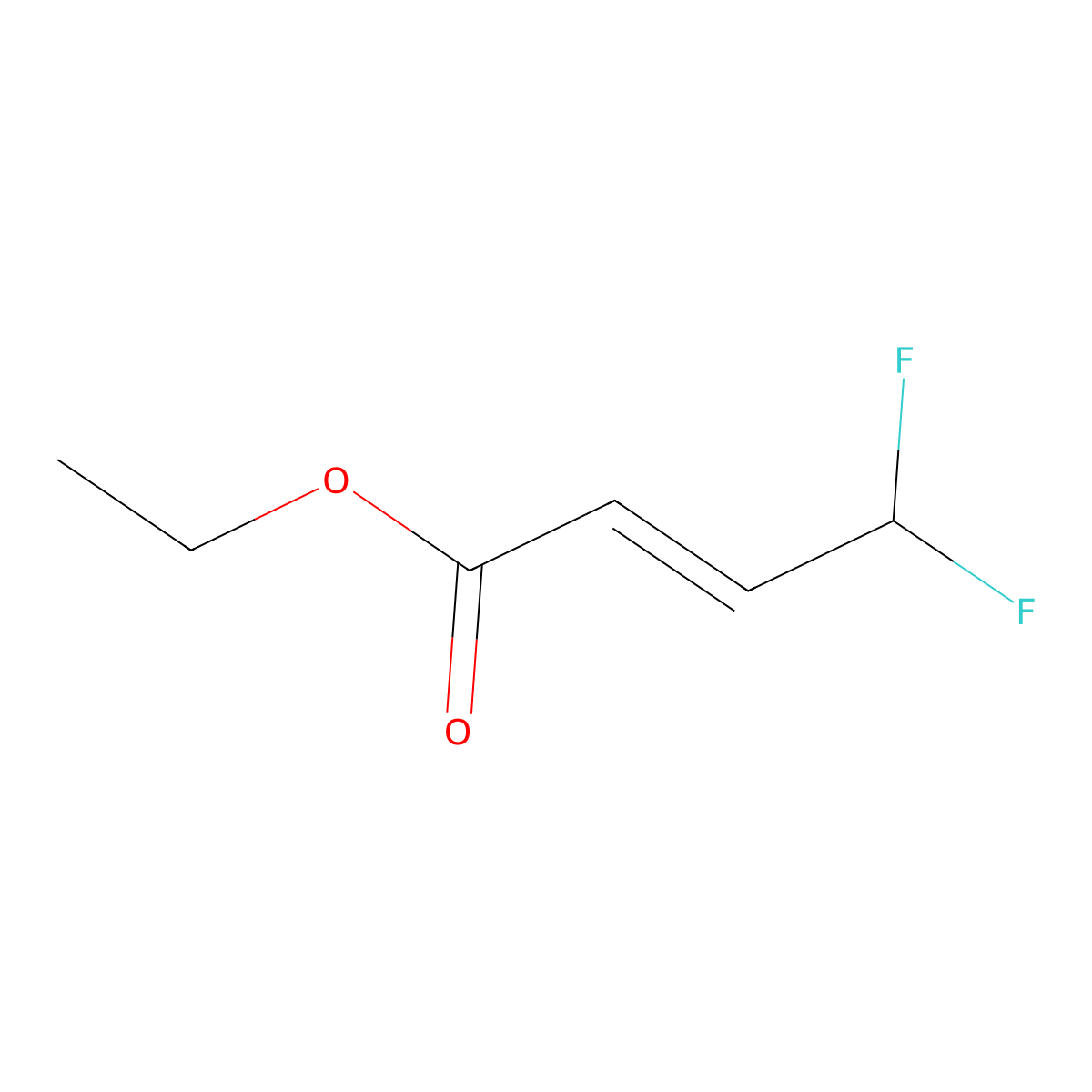 ethyl (2E)-4,4-difluorobut-2-enoate molecular structure, CAS 37746-82-0