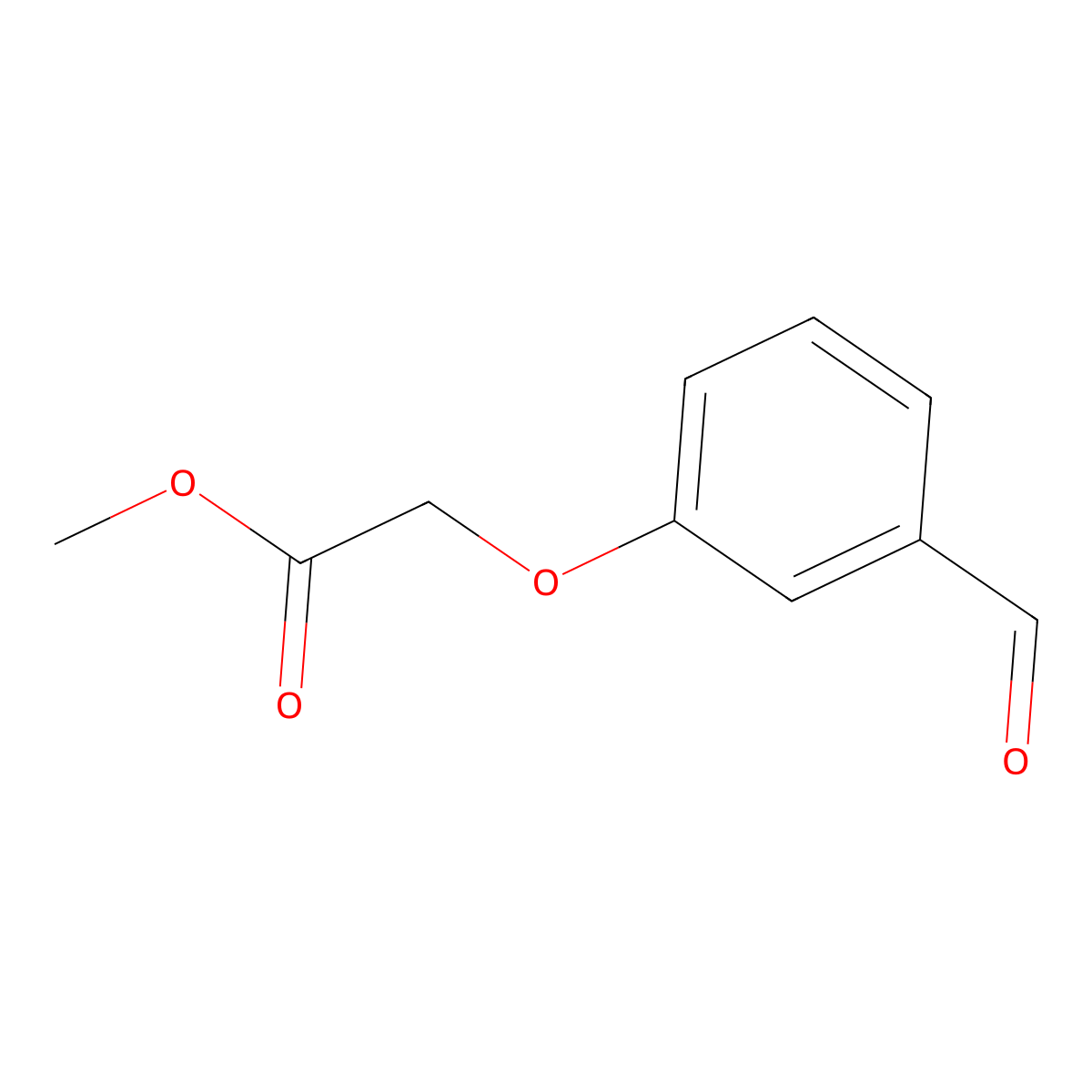 Methyl 2-(3-formylphenoxy)acetate molecular structure, CAS 37748-10-0