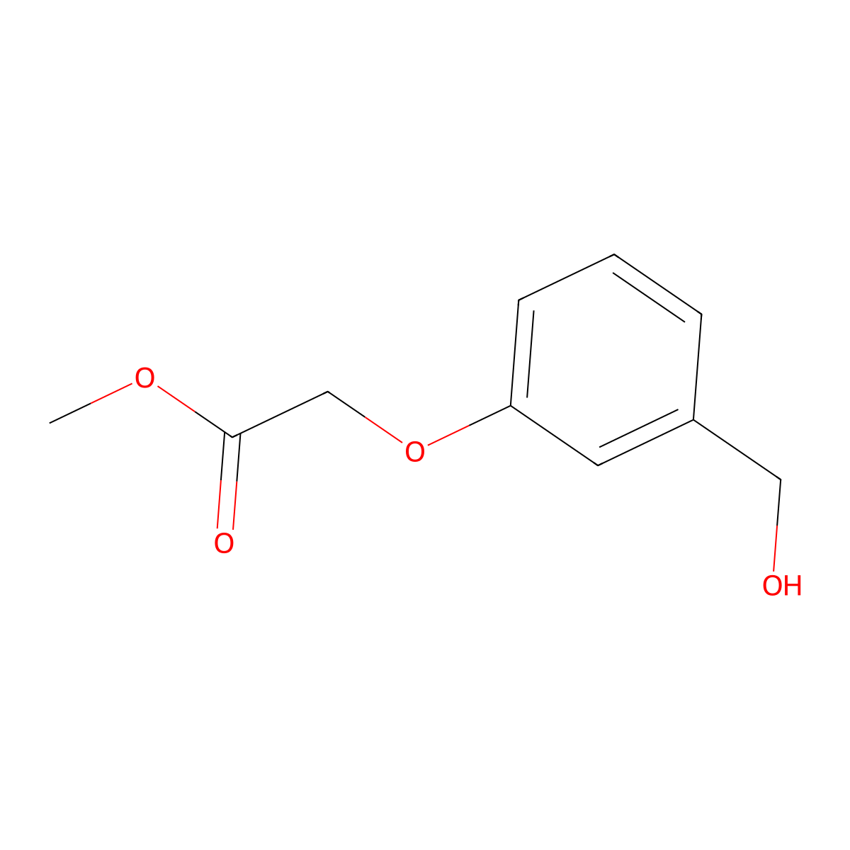 Acetic acid, 2-[3-(hydroxymethyl)phenoxy]-, methyl ester molecular structure, CAS 37748-11-1
