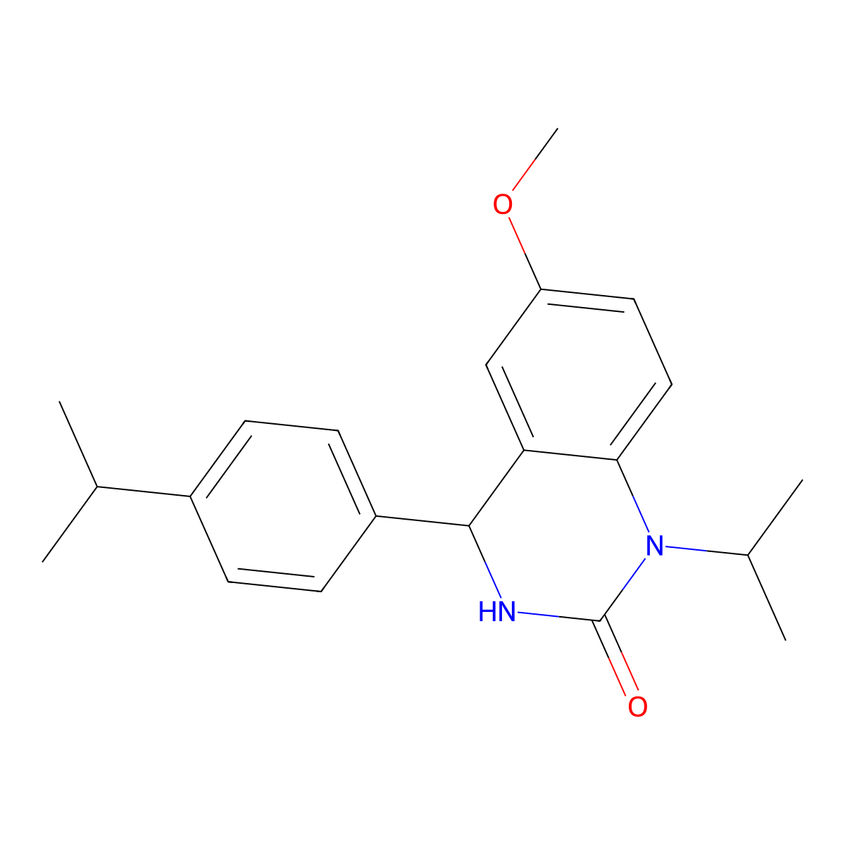 1-Isopropyl-4-(4-isopropylphenyl)-6-methoxy-3,4-dihydroquinazolin-2(1H)-one molecular structure, CAS 37749-76-1
