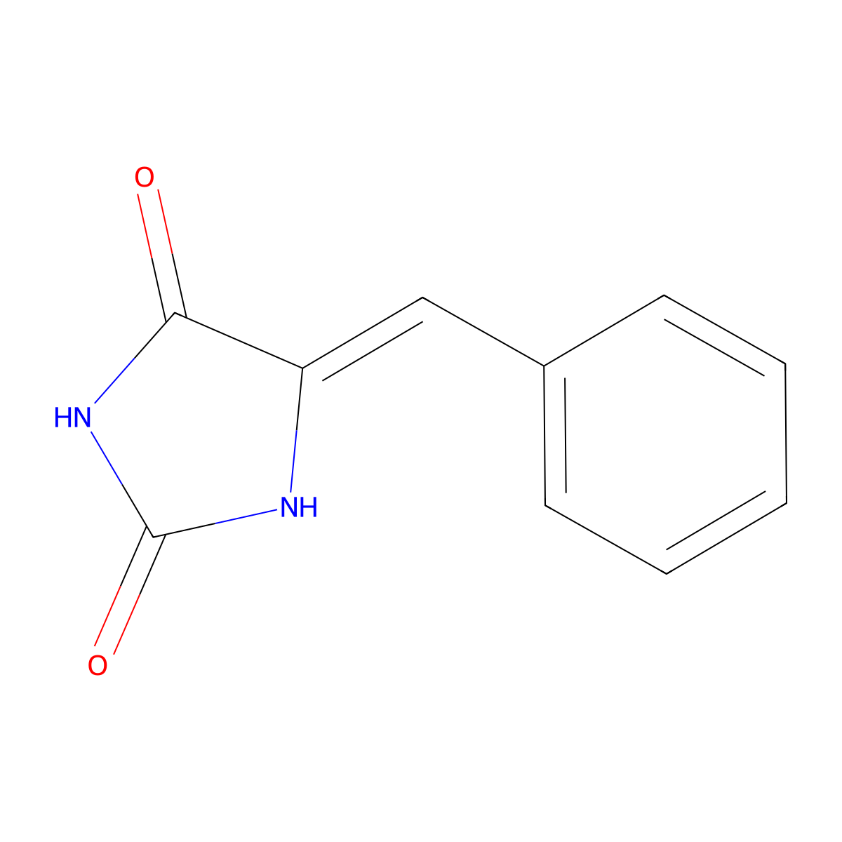 (5Z)-5-(Phenylmethylene)-2,4-imidazolidinedione molecular structure, CAS 3775-01-7
