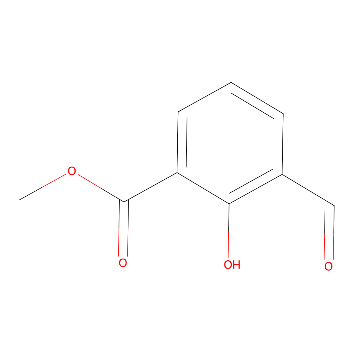 Methyl 3-formyl-2-hydroxybenzoate molecular structure, CAS 3775-05-1