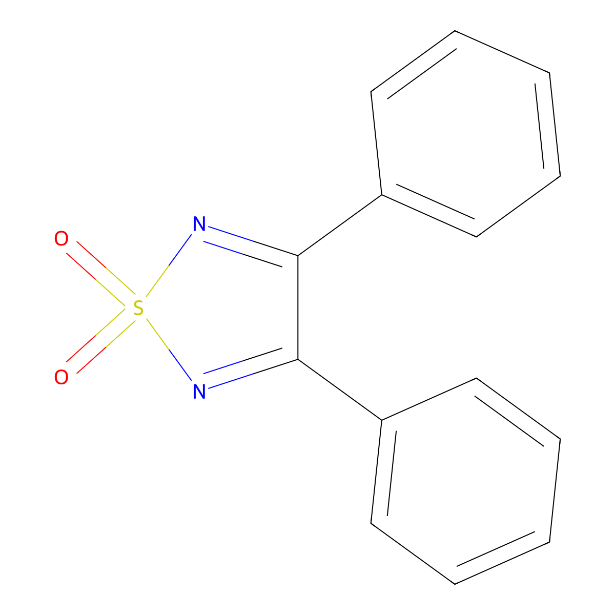 3,4-Diphenyl-1,2,5-thiadiazole-1,1-dioxide molecular structure, CAS 3775-15-3