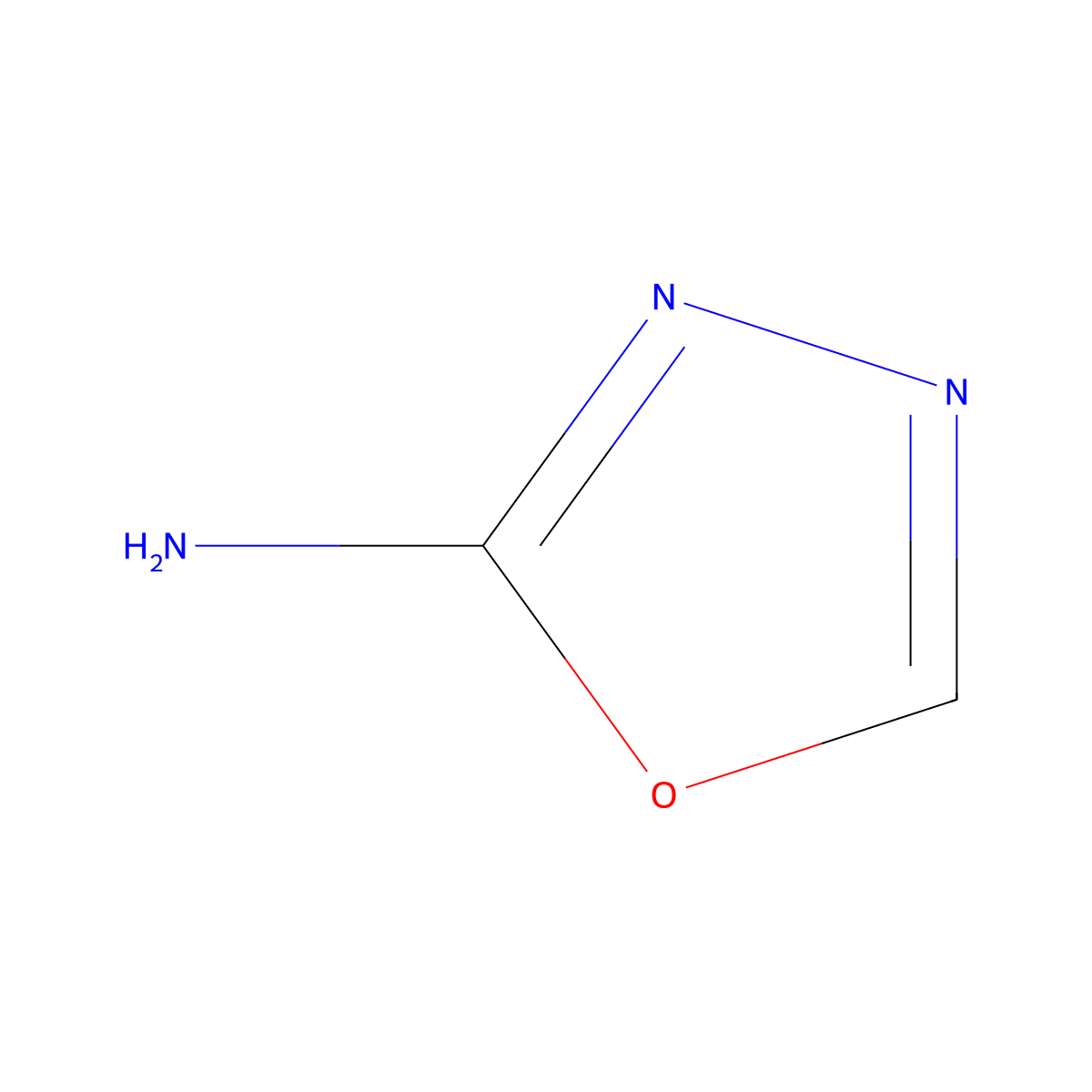 2-Amino-1,3,4-oxadiazole molecular structure, CAS 3775-60-8