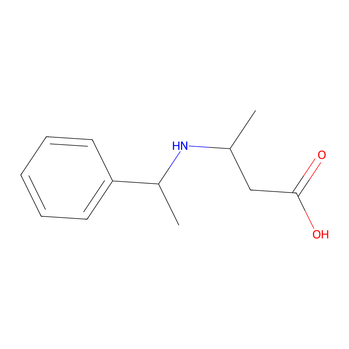 3-(1-Phenylethylamino)butanoic acid molecular structure, CAS 3775-69-7