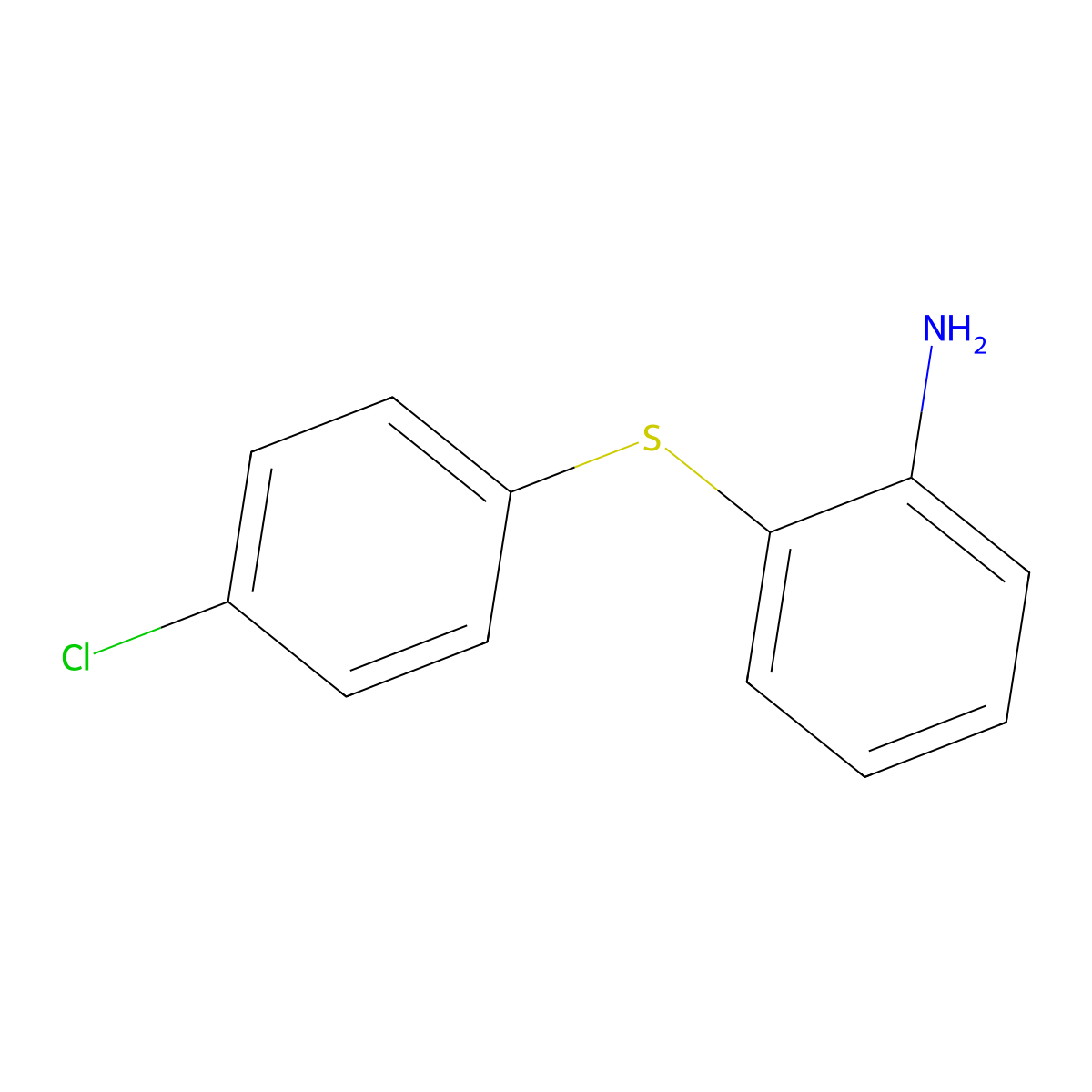 Benzenamine, 2-[(4-chlorophenyl)thio]- molecular structure, CAS 37750-29-1