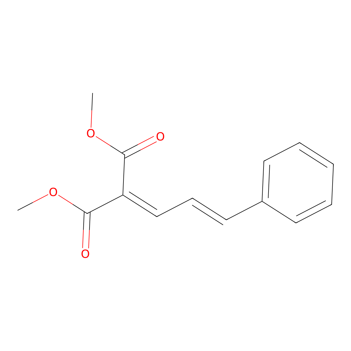 Dimethyl cinnamylidenemalonate molecular structure, CAS 37755-22-9