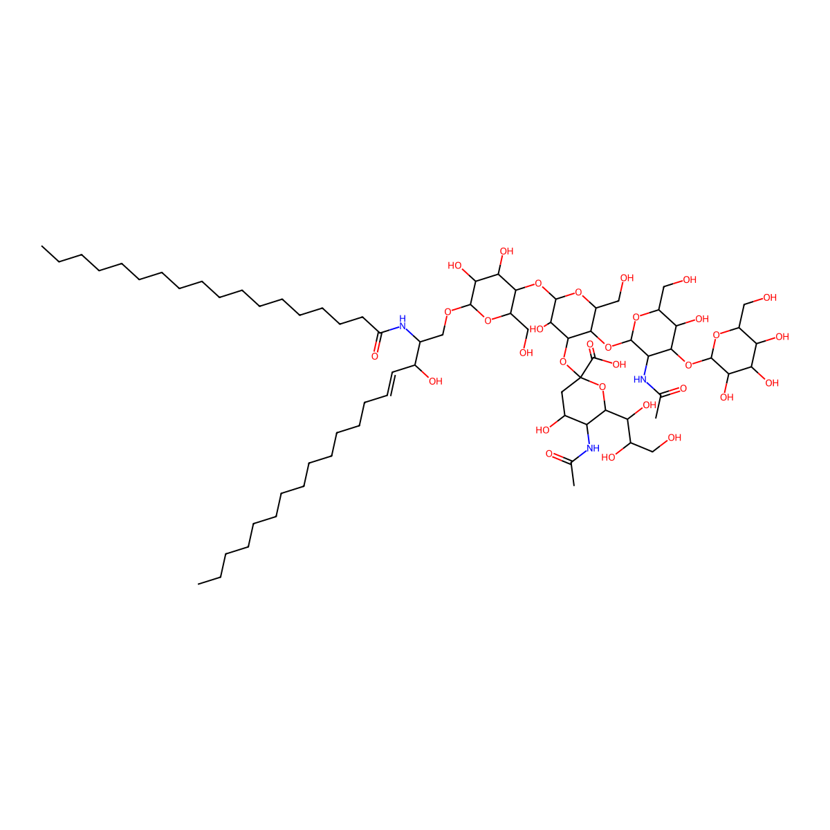 Ganglioside GM1 molecular structure, CAS 37758-47-7
