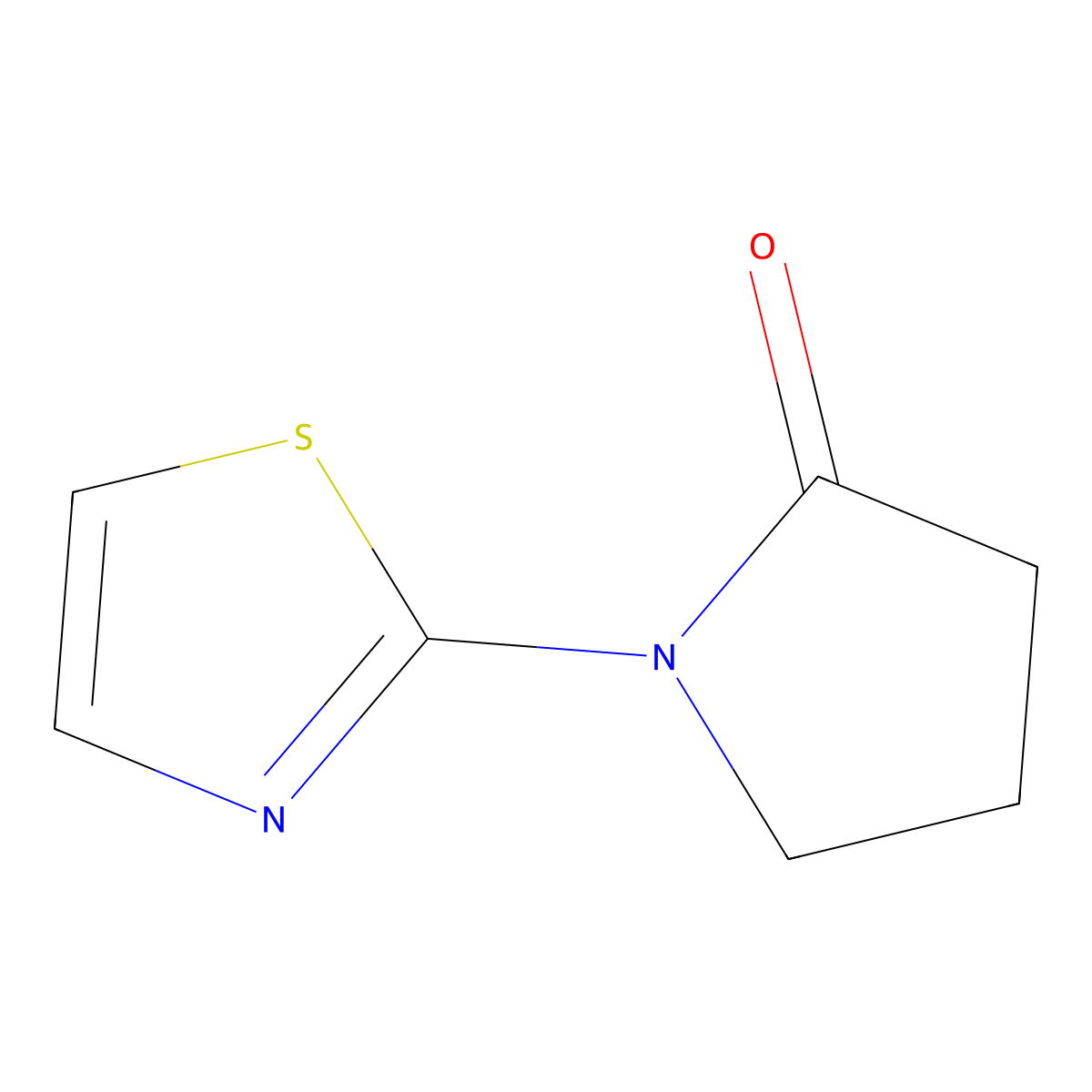 1-(Thiazol-2-yl)pyrrolidin-2-one molecular structure, CAS 37762-96-2