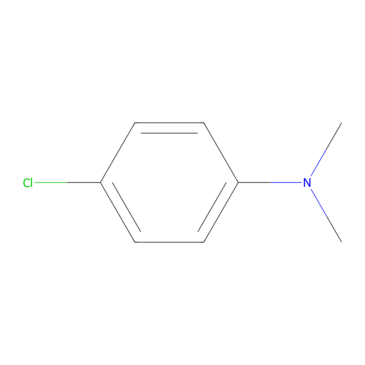 4-Chloro-N,N-dimethylaniline molecular structure, CAS 37762-99-5
