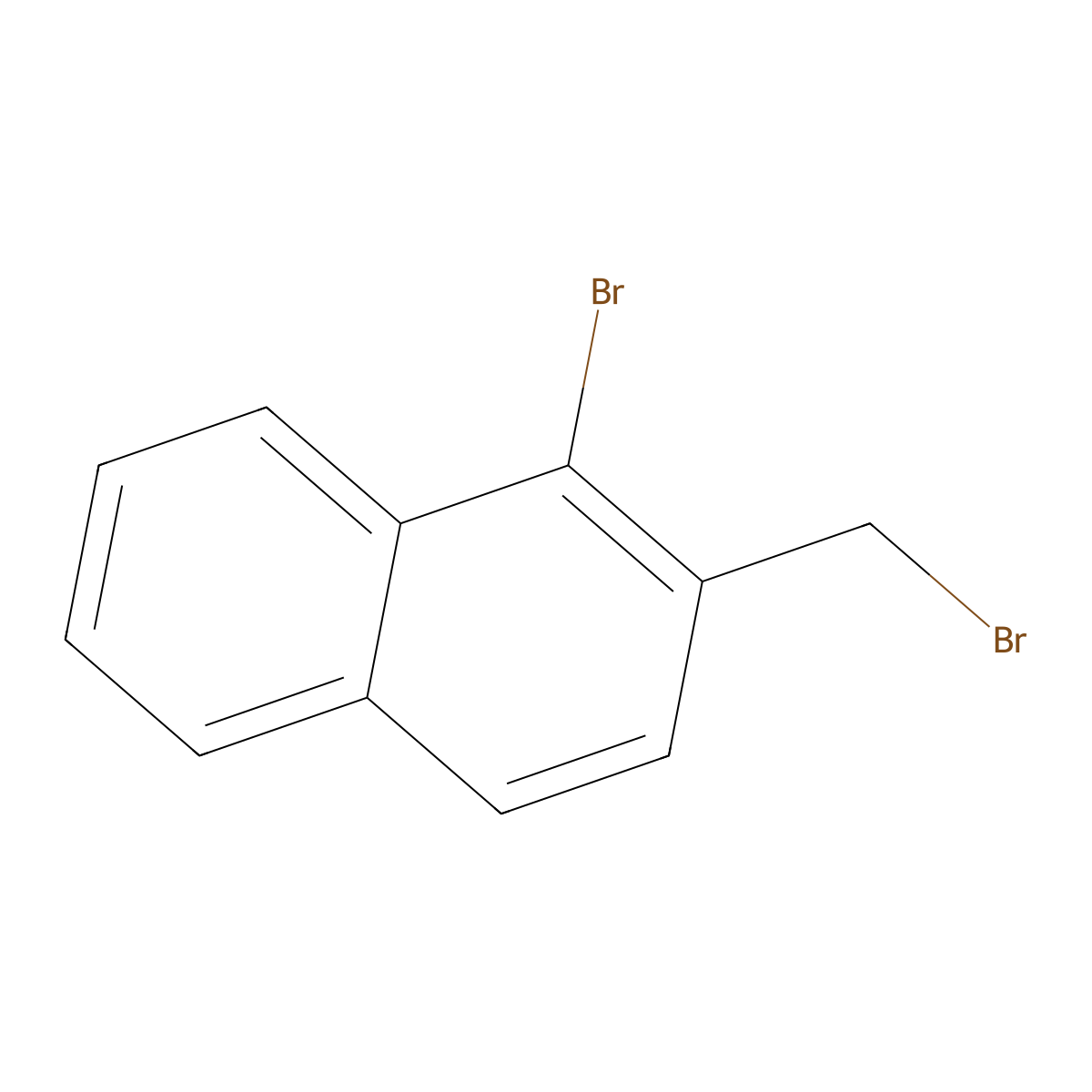 1-Bromo-2-(bromomethyl)naphthalene molecular structure, CAS 37763-43-2