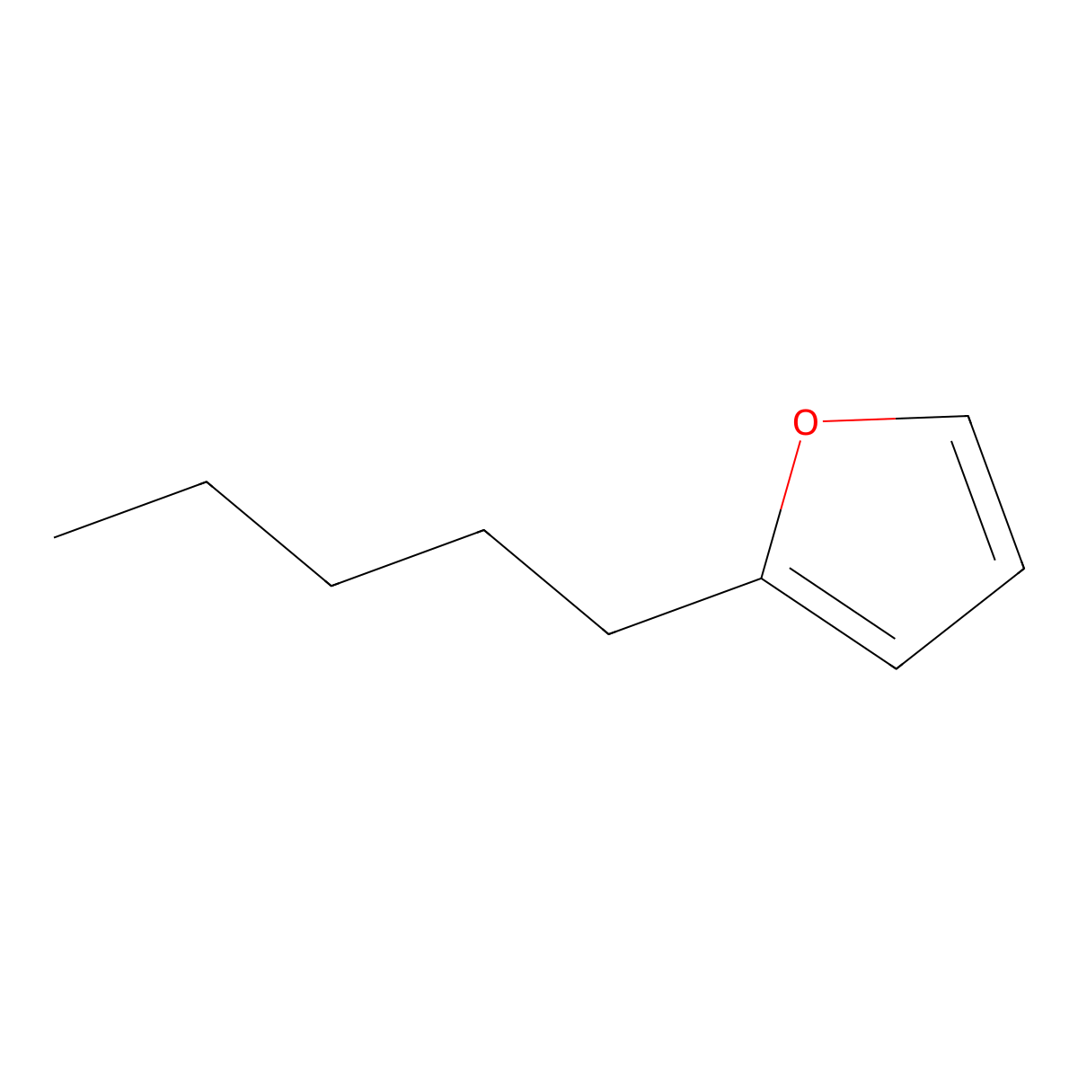 2-Pentylfuran molecular structure, CAS 3777-69-3