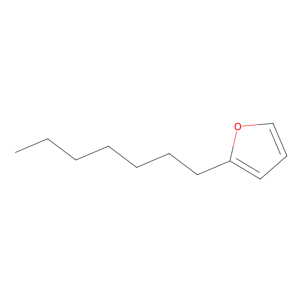 2-Heptylfuran molecular structure, CAS 3777-71-7