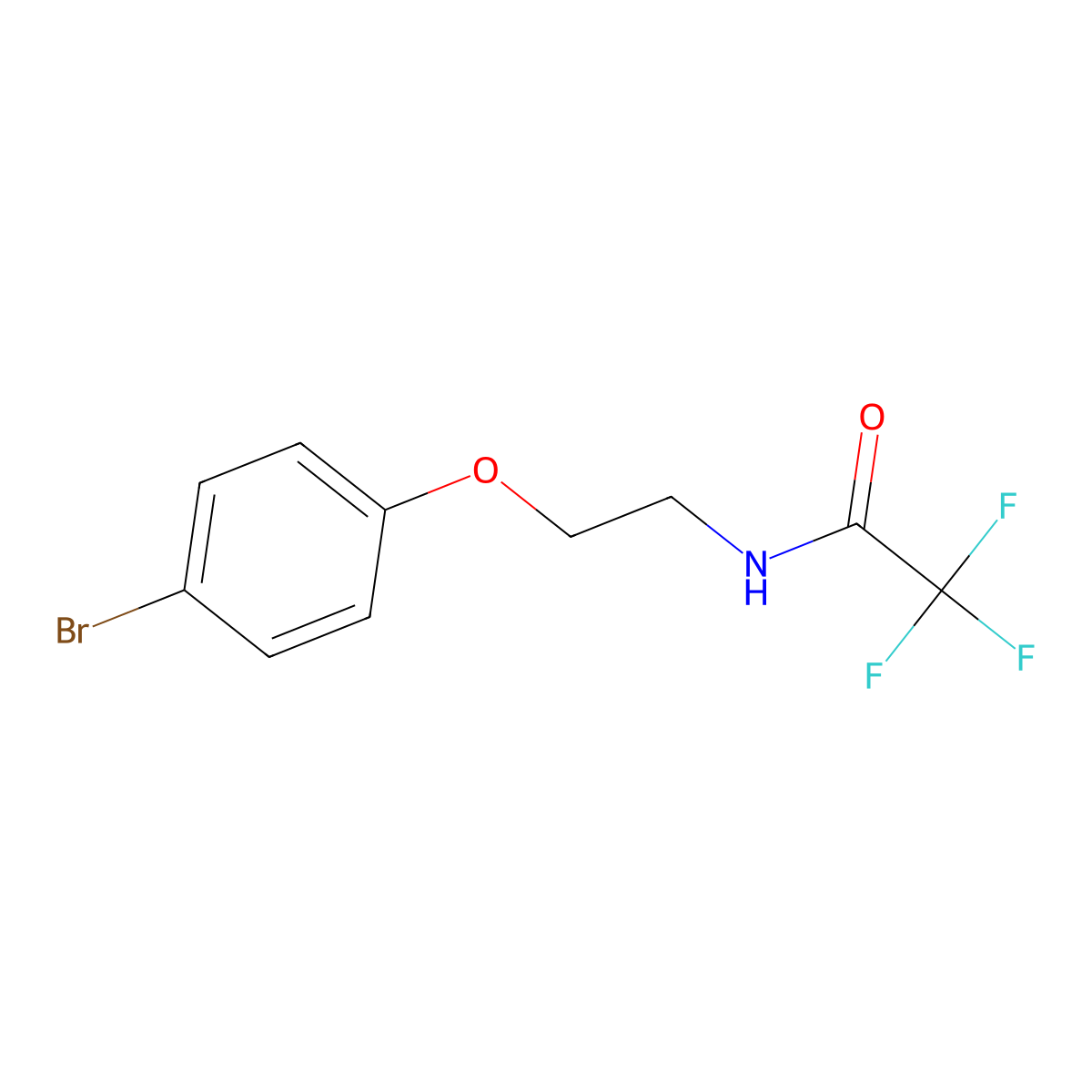 N-[2-(4-bromophenoxy)ethyl]-2,2,2-trifluoroacetamide molecular structure, CAS 377745-03-4