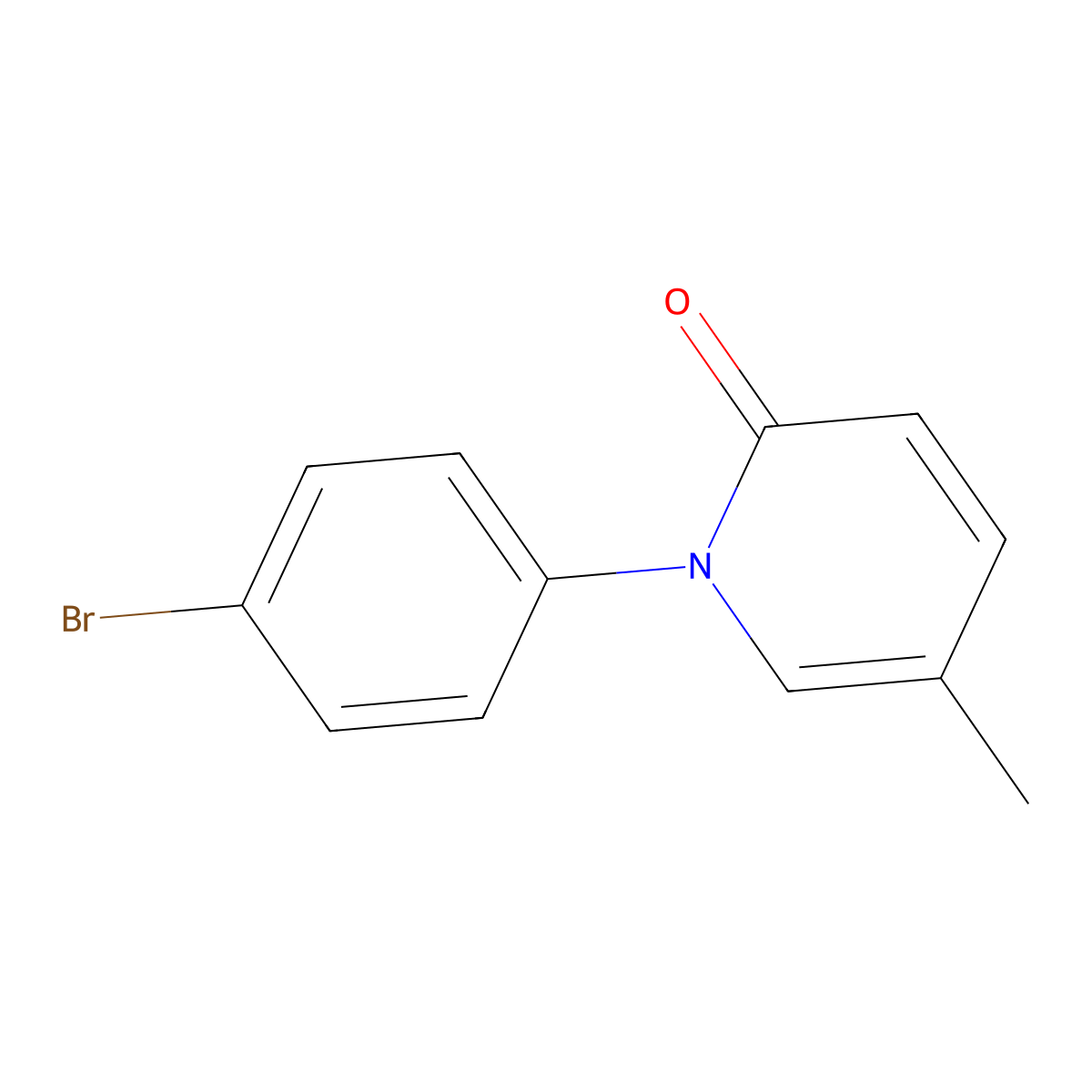 1-(4-Bromophenyl)-5-Methyl-2(1H)-Pyridinone molecular structure, CAS 377756-15-5