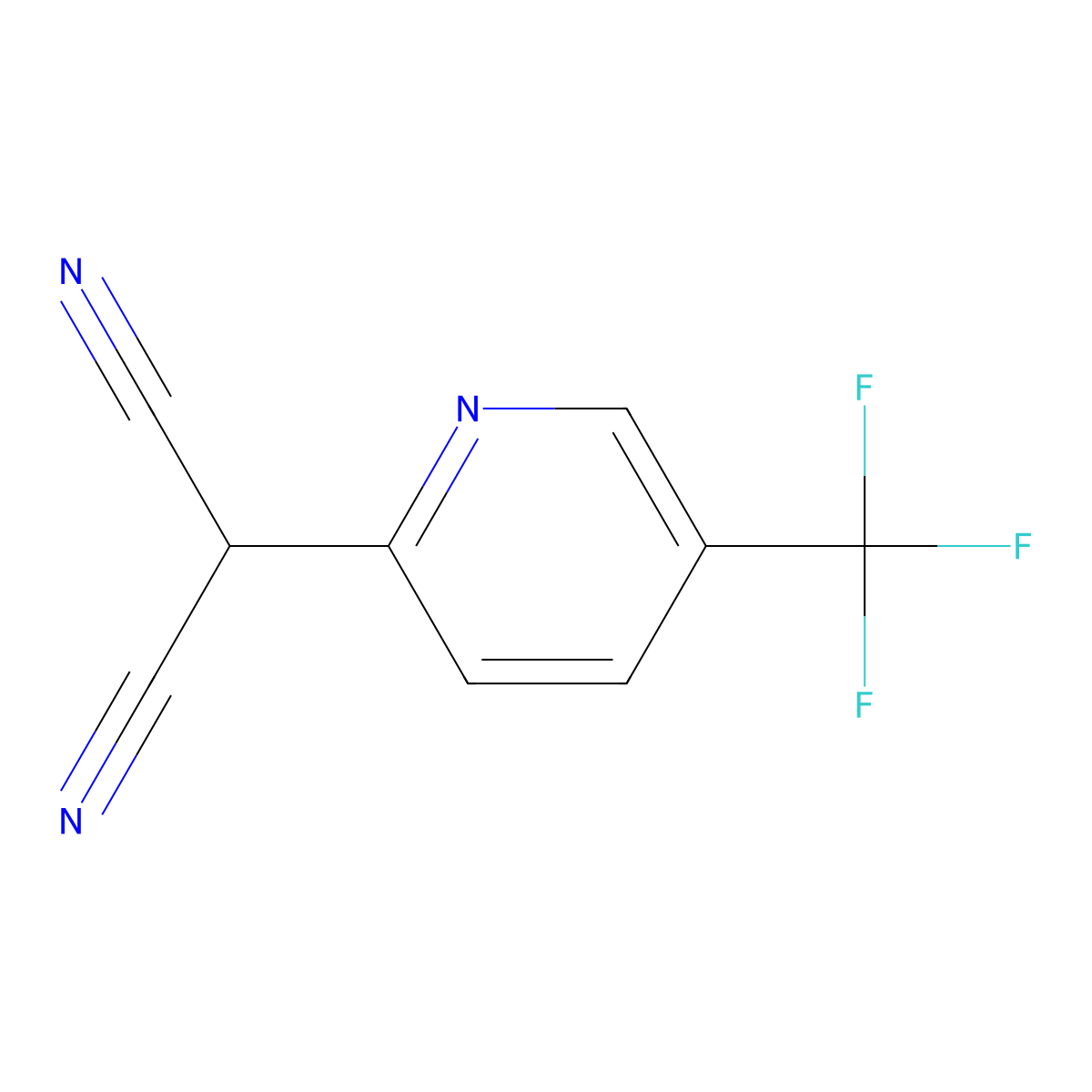2-[5-(Trifluoromethyl)pyridin-2-yl]propanedinitrile molecular structure, CAS 377760-12-8