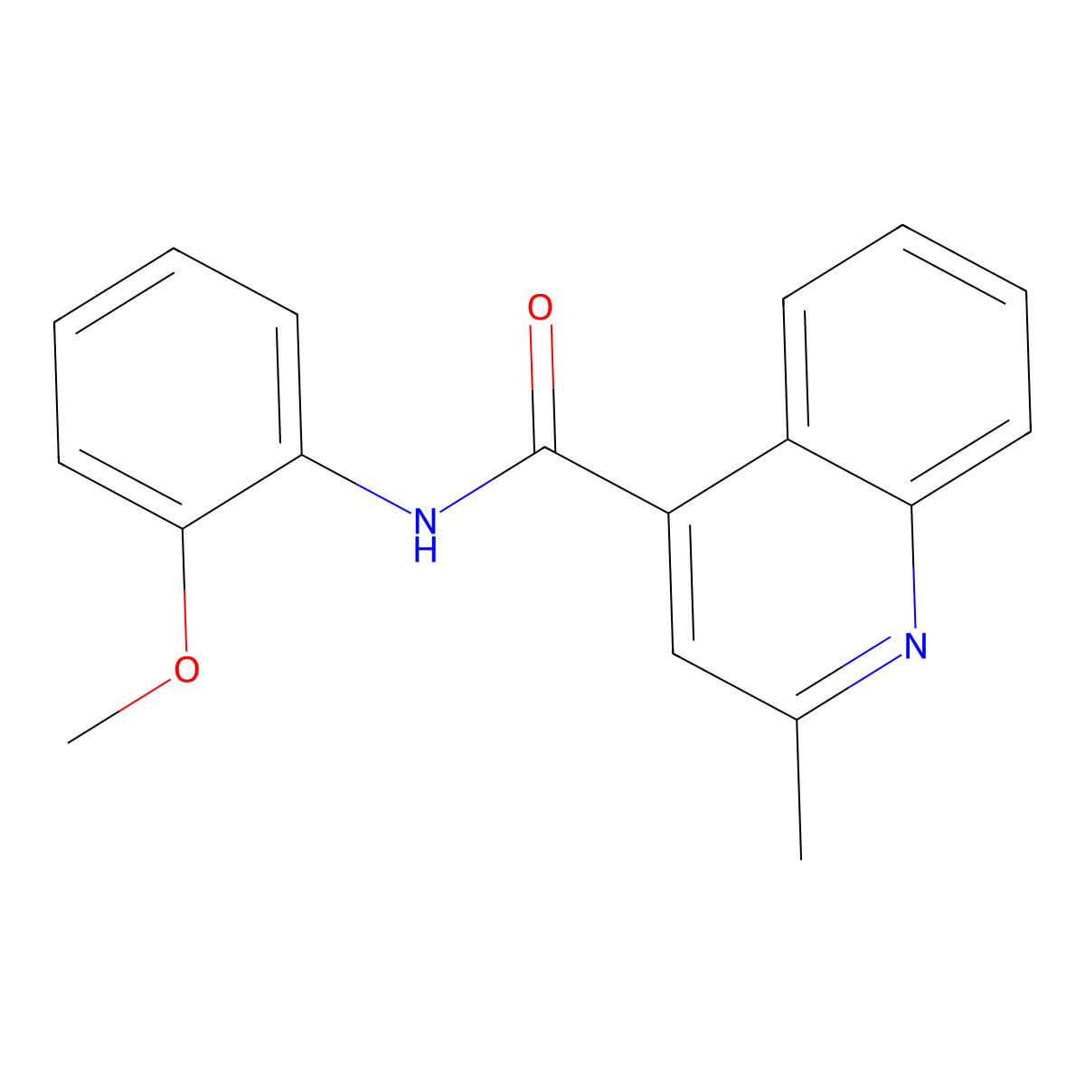 N-(2-methoxyphenyl)-2-methylquinoline-4-carboxamide molecular structure, CAS 377760-95-7