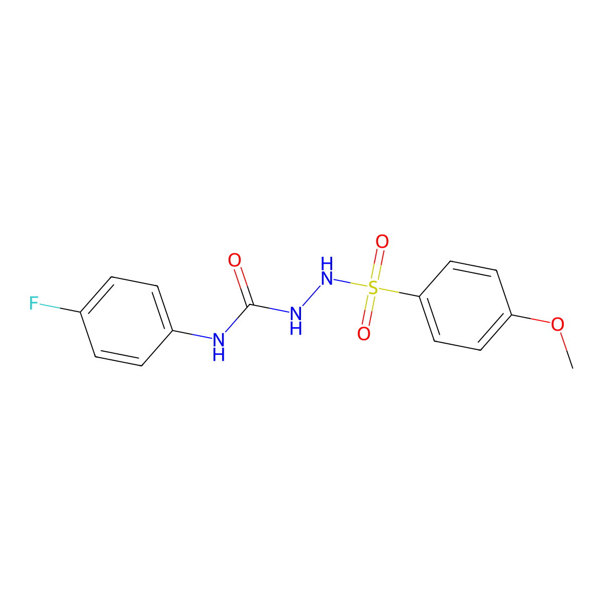 1-(4-Fluorophenyl)-3-[(4-methoxyphenyl)sulfonylamino]urea molecular structure, CAS 377761-33-6