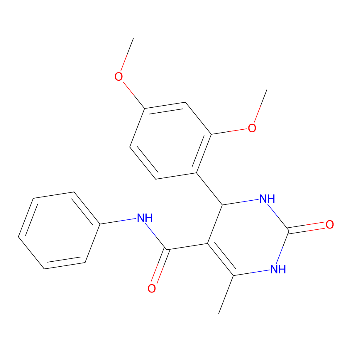 4-(2,4-dimethoxyphenyl)-6-methyl-2-oxo-N-phenyl-1,2,3,4-tetrahydropyrimidine-5-carboxamide molecular structure, CAS 377761-34-7