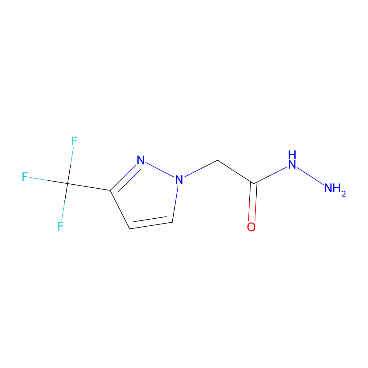(3-Trifluoromethyl-pyrazol-1-yl)-acetic acid hydrazide molecular structure, CAS 377767-16-3