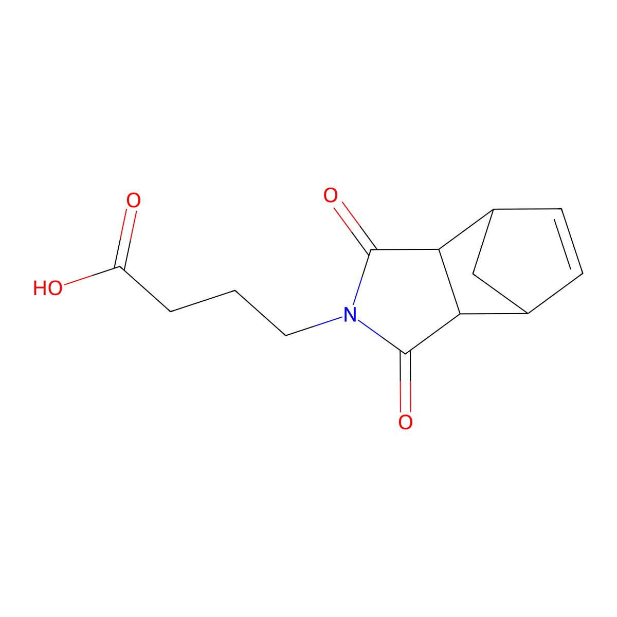 4-(1,3-dioxo-1,3,3a,4,7,7a-hexahydro-2H-4,7-methanoisoindol-2-yl)butanoic acid molecular structure, CAS 377767-35-6