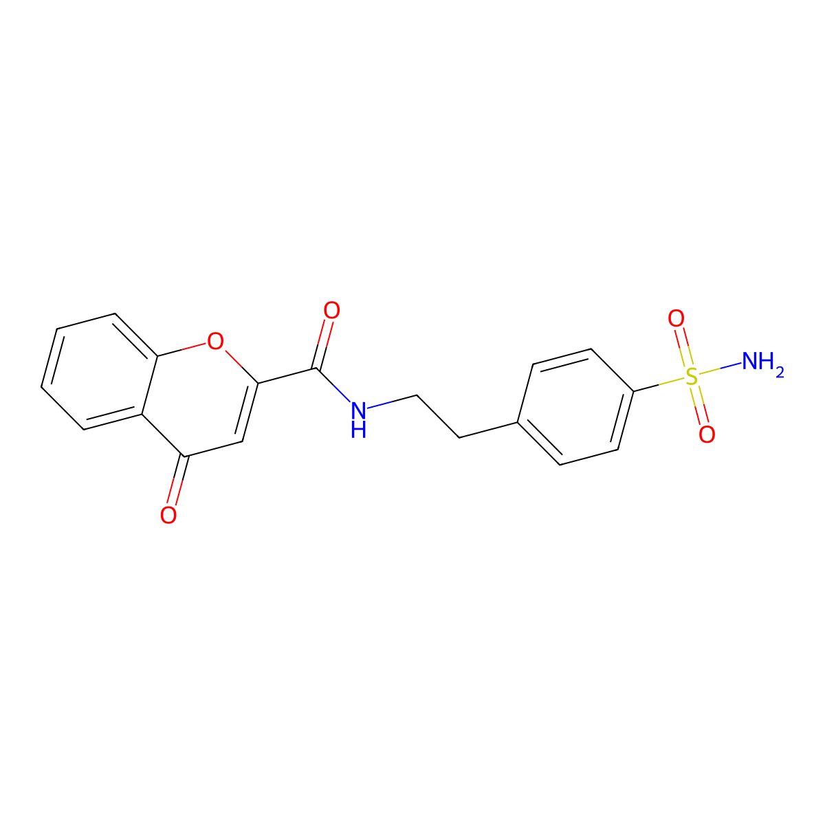 4-oxo-N-[2-(4-sulfamoylphenyl)ethyl]-4H-chromene-2-carboxamide molecular structure, CAS 377767-97-0