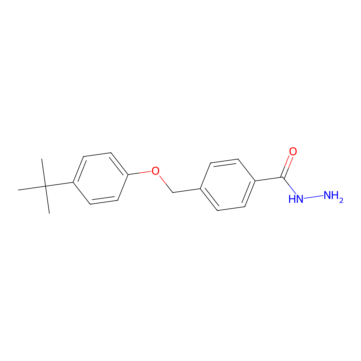 4-(4-Tert-butylphenoxymethyl)benzohydrazide molecular structure, CAS 377769-38-5