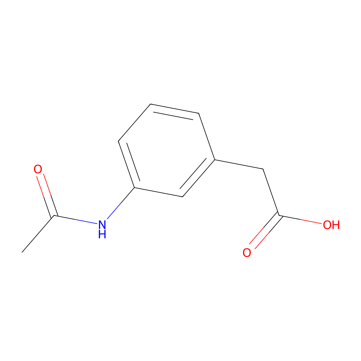 2-(3-Acetamidophenyl)acetic acid molecular structure, CAS 37777-54-1