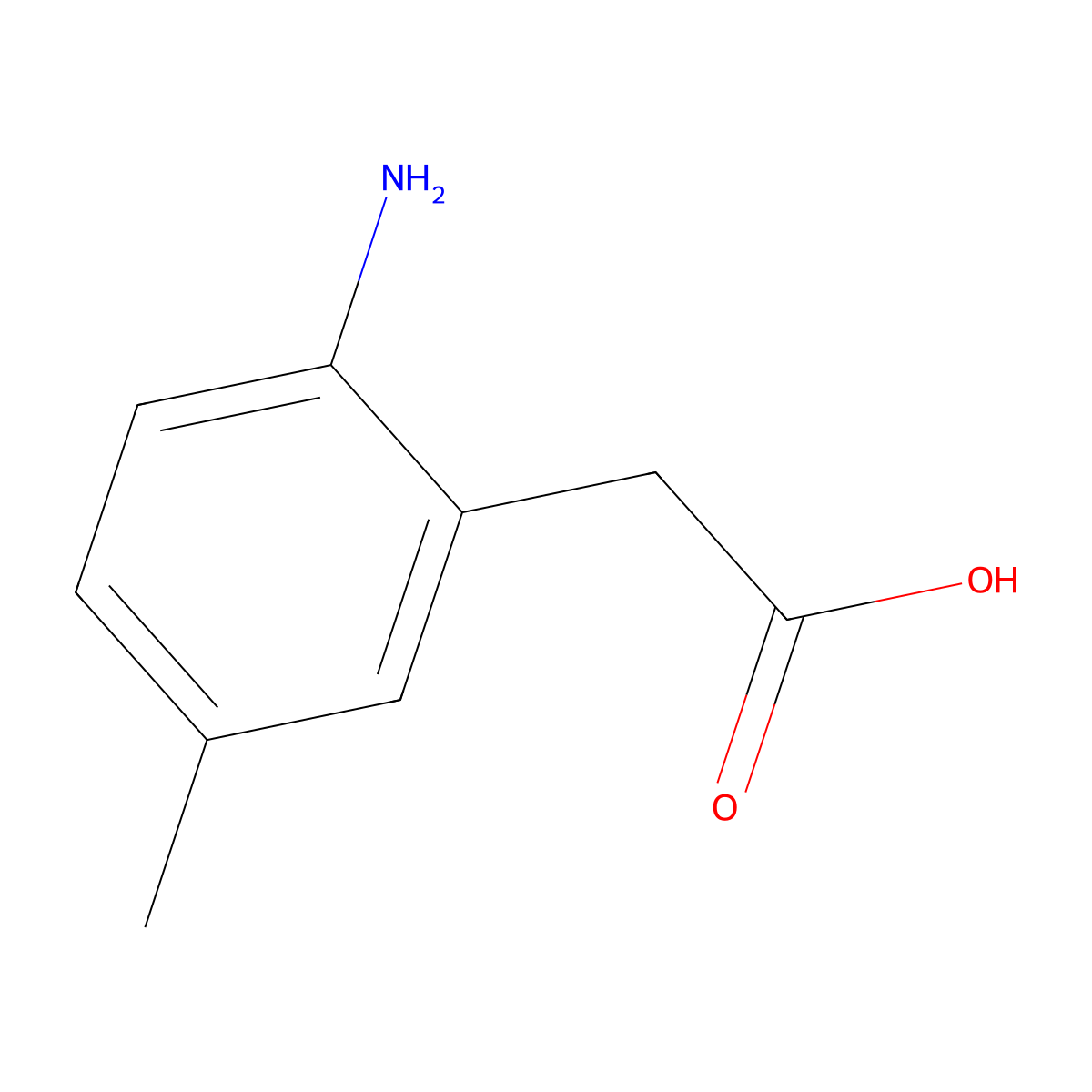 2-(2-Amino-5-methylphenyl)acetic acid molecular structure, CAS 37777-65-4