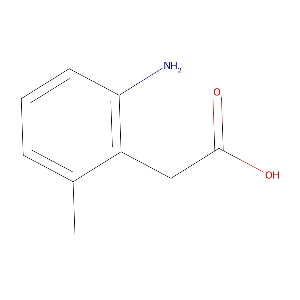 2-(2-Amino-6-methylphenyl)acetic acid molecular structure, CAS 37777-66-5