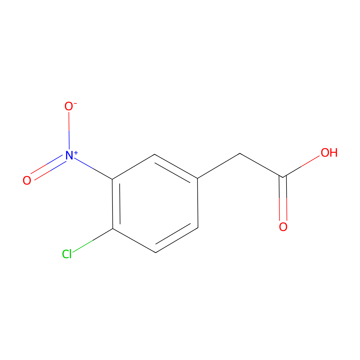4-Chloro-3-nitrophenylacetic Acid molecular structure, CAS 37777-68-7