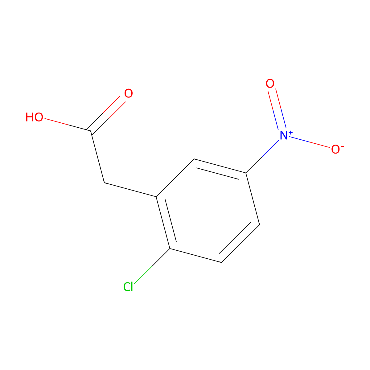 2-(2-Chloro-5-nitrophenyl)acetic acid molecular structure, CAS 37777-70-1