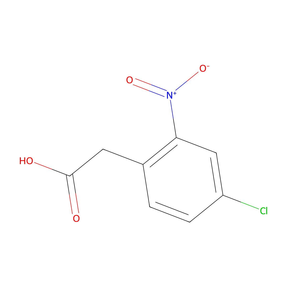 4-Chloro-2-nitrobenzeneacetic acid molecular structure, CAS 37777-71-2