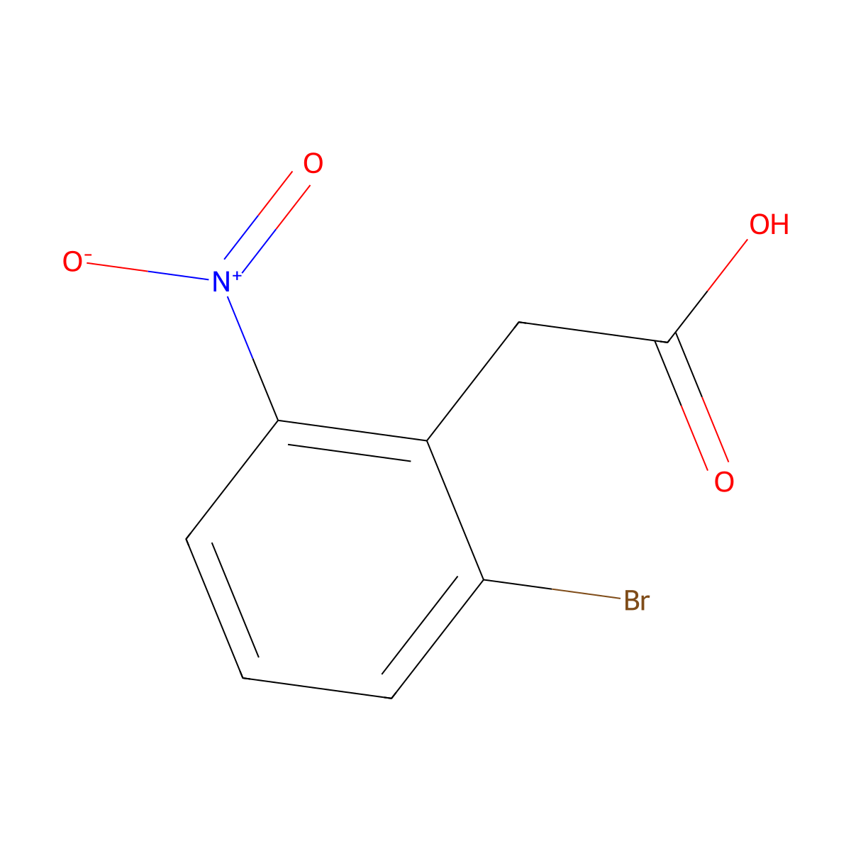 2-(2-Bromo-6-nitrophenyl)acetic Acid molecular structure, CAS 37777-74-5