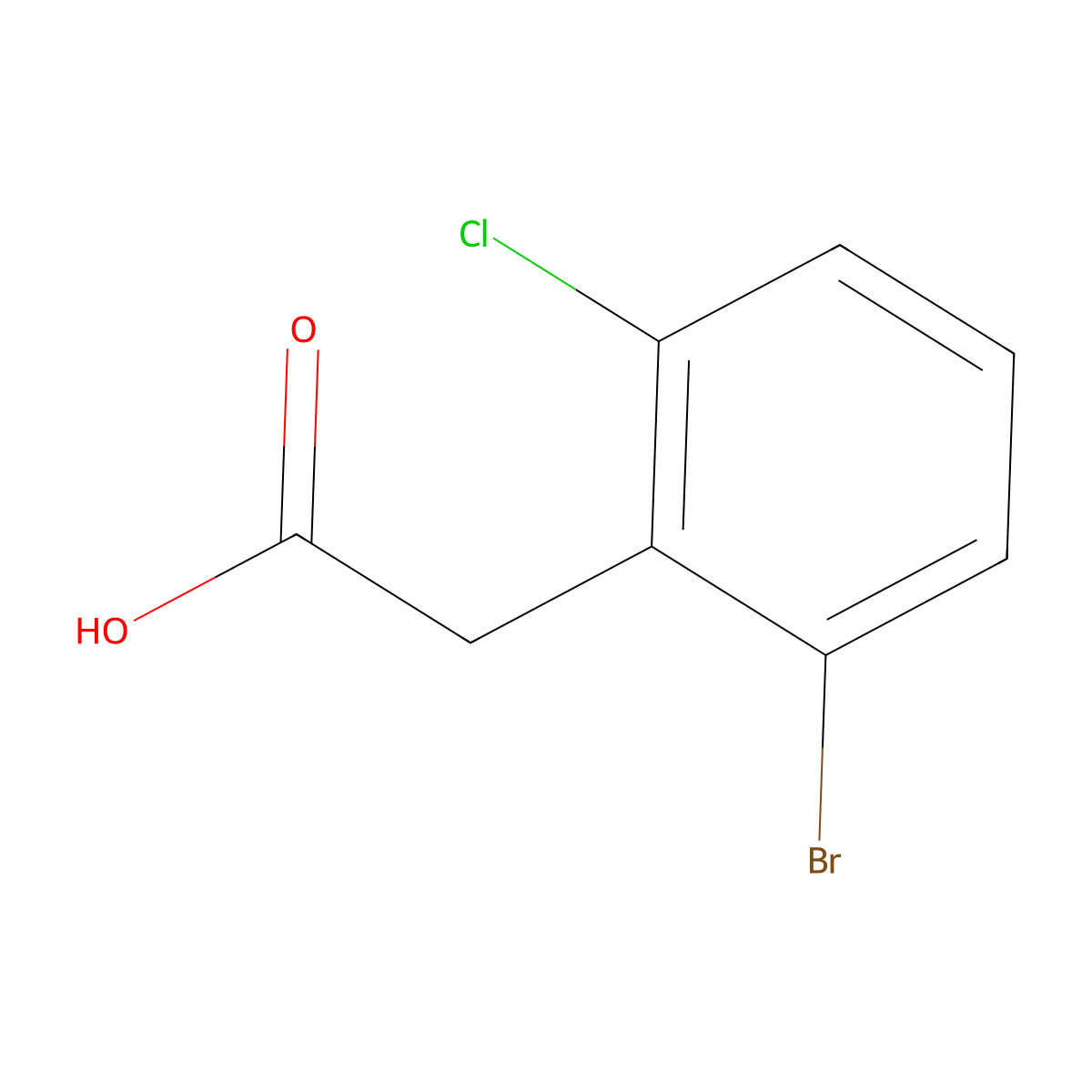2-(2-Bromo-6-chlorophenyl)acetic acid molecular structure, CAS 37777-77-8