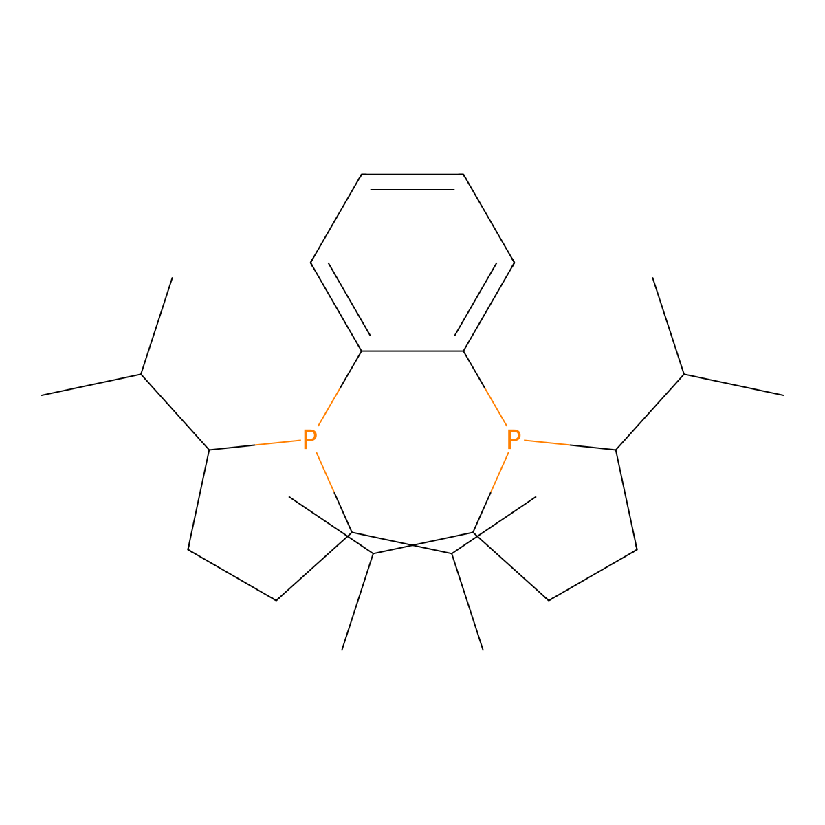 1,2-Bis(2,5-diisopropylphospholan-1-yl)benzene molecular structure, CAS 377773-92-7