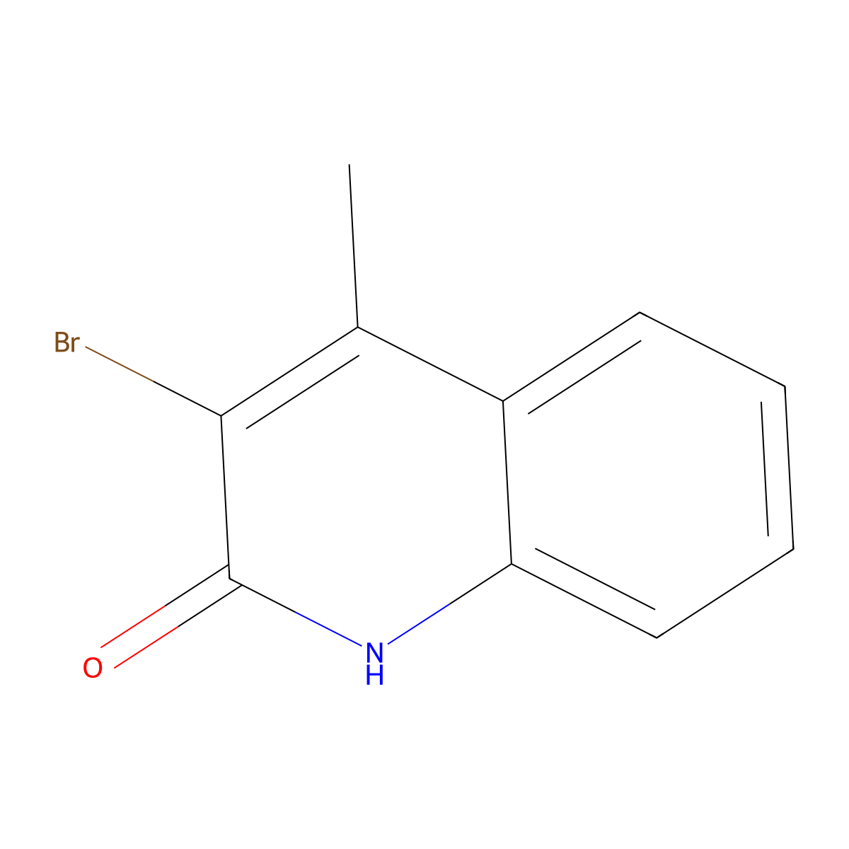 Carbostyril, 3-bromo-4-methyl- molecular structure, CAS 37778-22-6