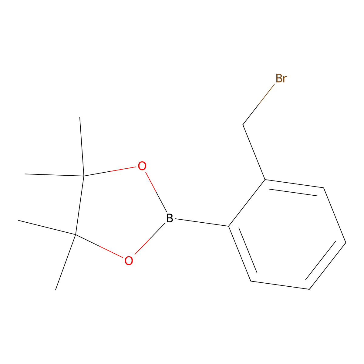 2-(4,4,5,5-Tetramethyl-1,3,2-dioxaborolan-2-yl)benzyl Bromide molecular structure, CAS 377780-72-8