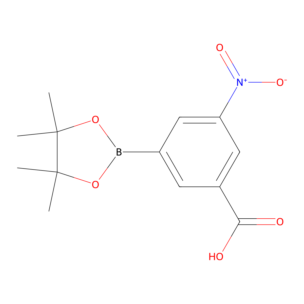3-nitro-5-(4,4,5,5-tetramethyl-1,3,2-dioxaborolan-2-yl)benzoic Acid molecular structure, CAS 377780-80-8