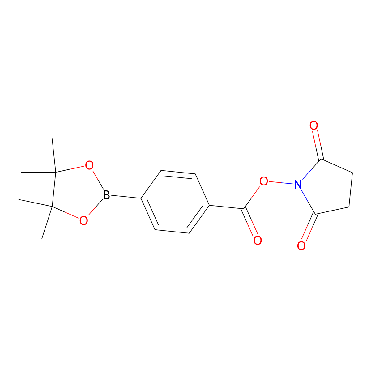 2,5-Dioxopyrrolidin-1-yl 4-(4,4,5,5-tetramethyl-1,3,2-dioxaborolan-2-yl)benzoate molecular structure, CAS 377780-81-9