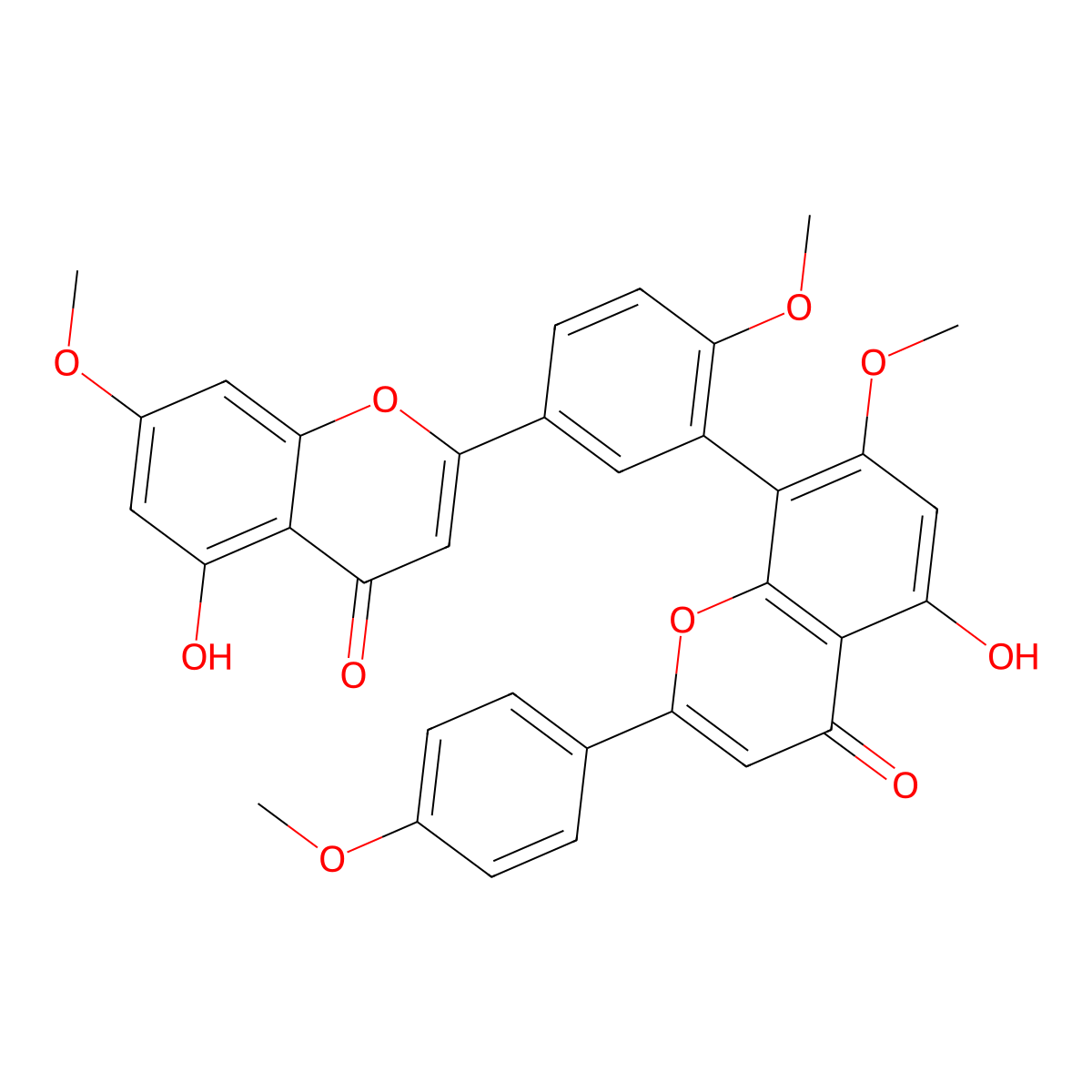 7''-O-Methylsciadopitysin molecular structure, CAS 3778-25-4