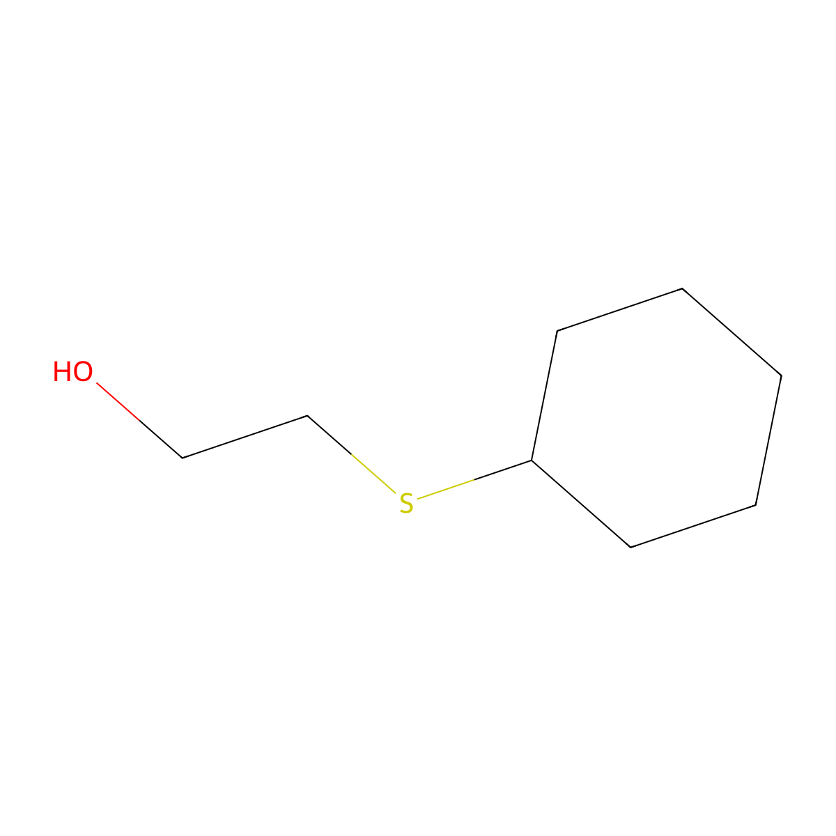 2-(Cyclohexylsulfanyl)ethanol molecular structure, CAS 3778-81-2