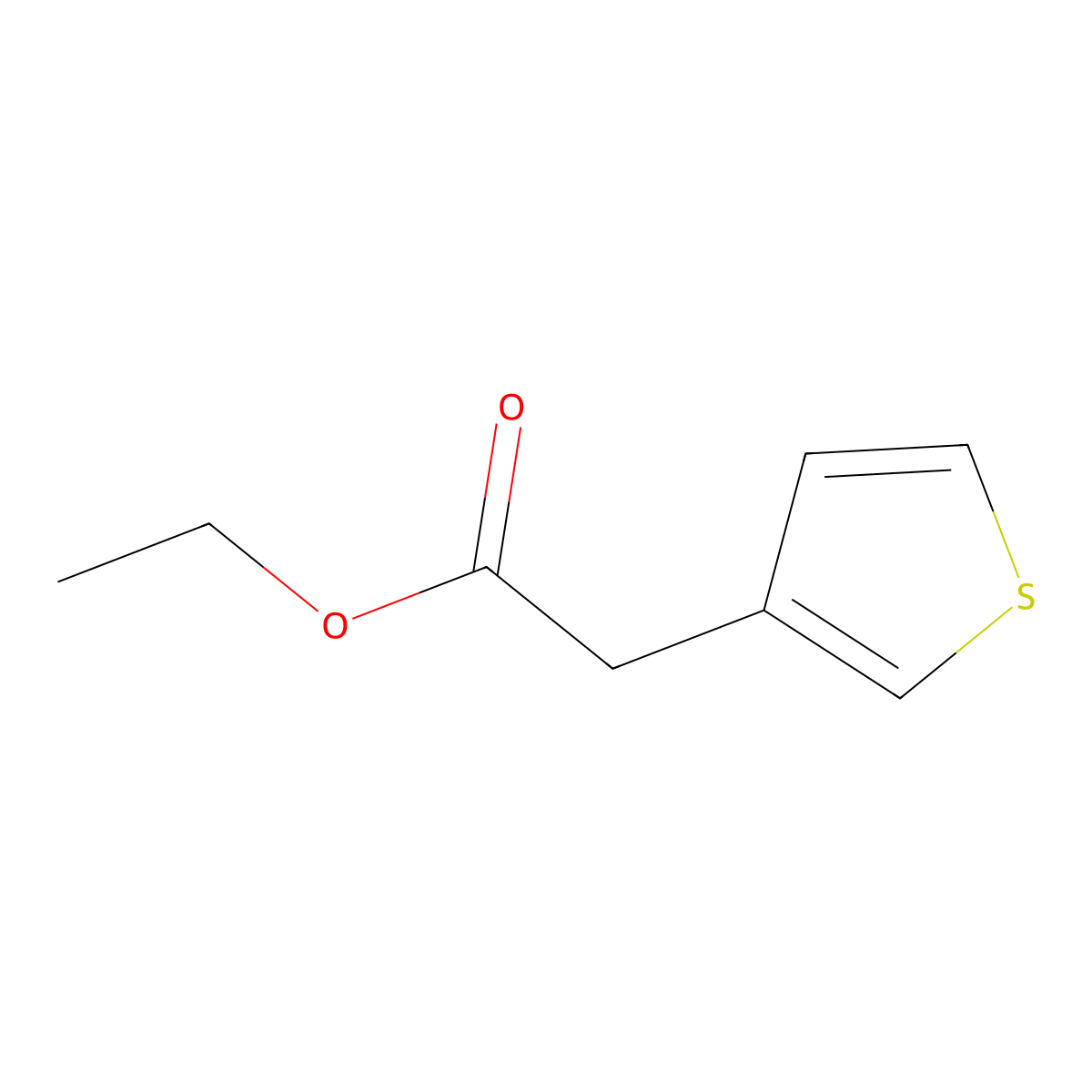Ethyl 3-thiopheneacetate molecular structure, CAS 37784-63-7