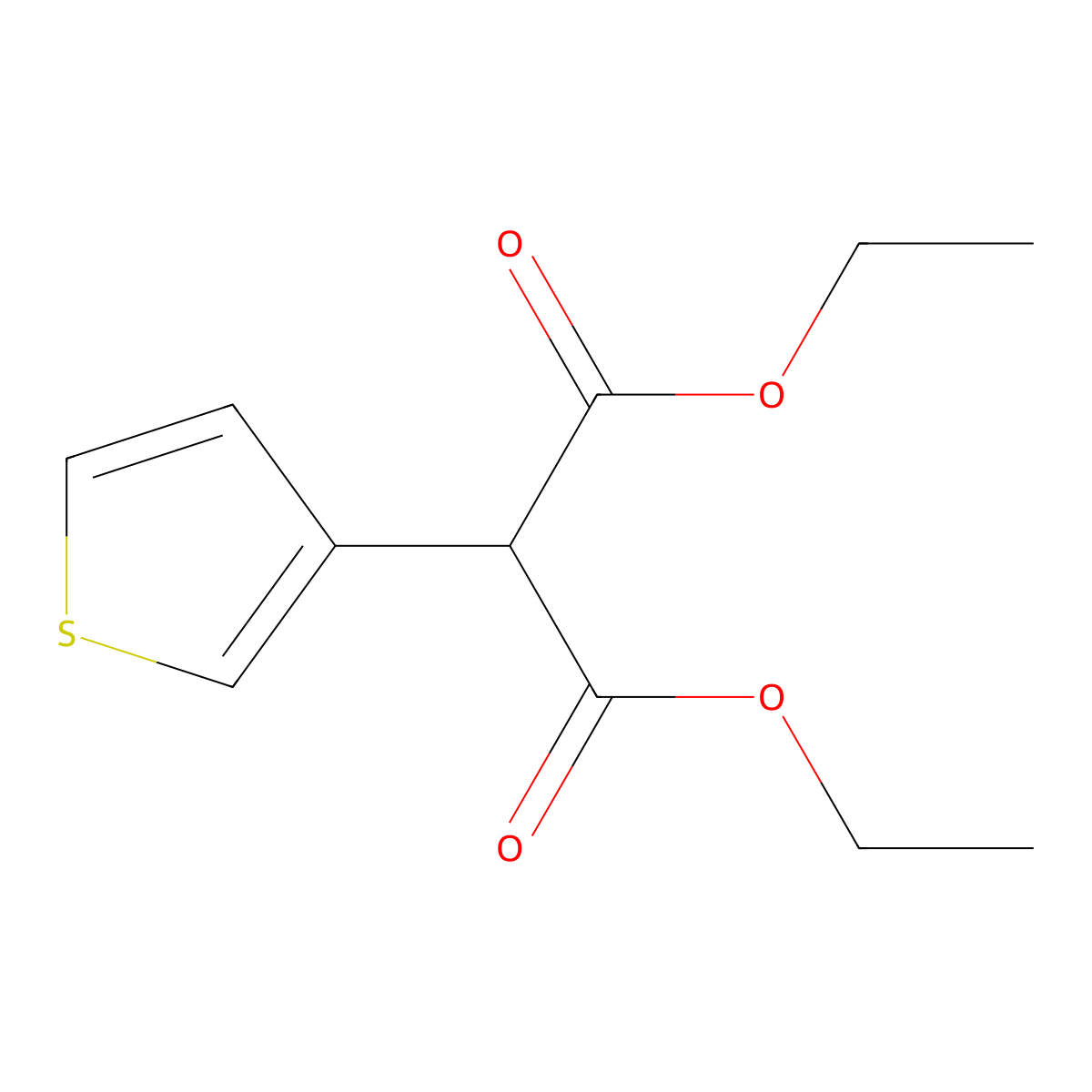Diethyl (3-thienyl)malonate molecular structure, CAS 37784-67-1