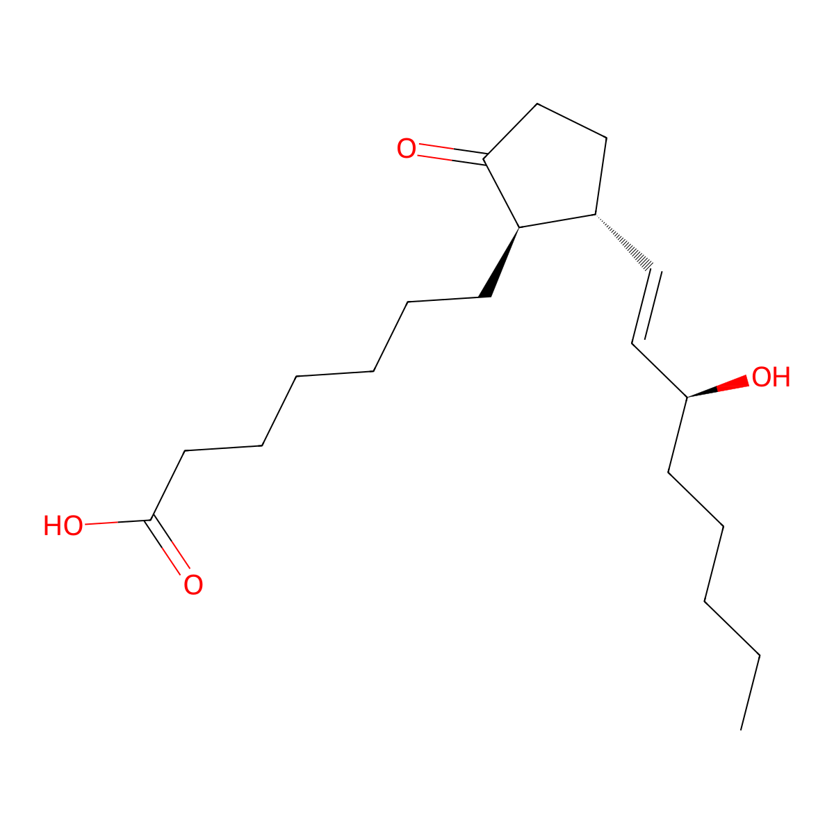 11-Deoxy-PGE1 molecular structure, CAS 37786-00-8