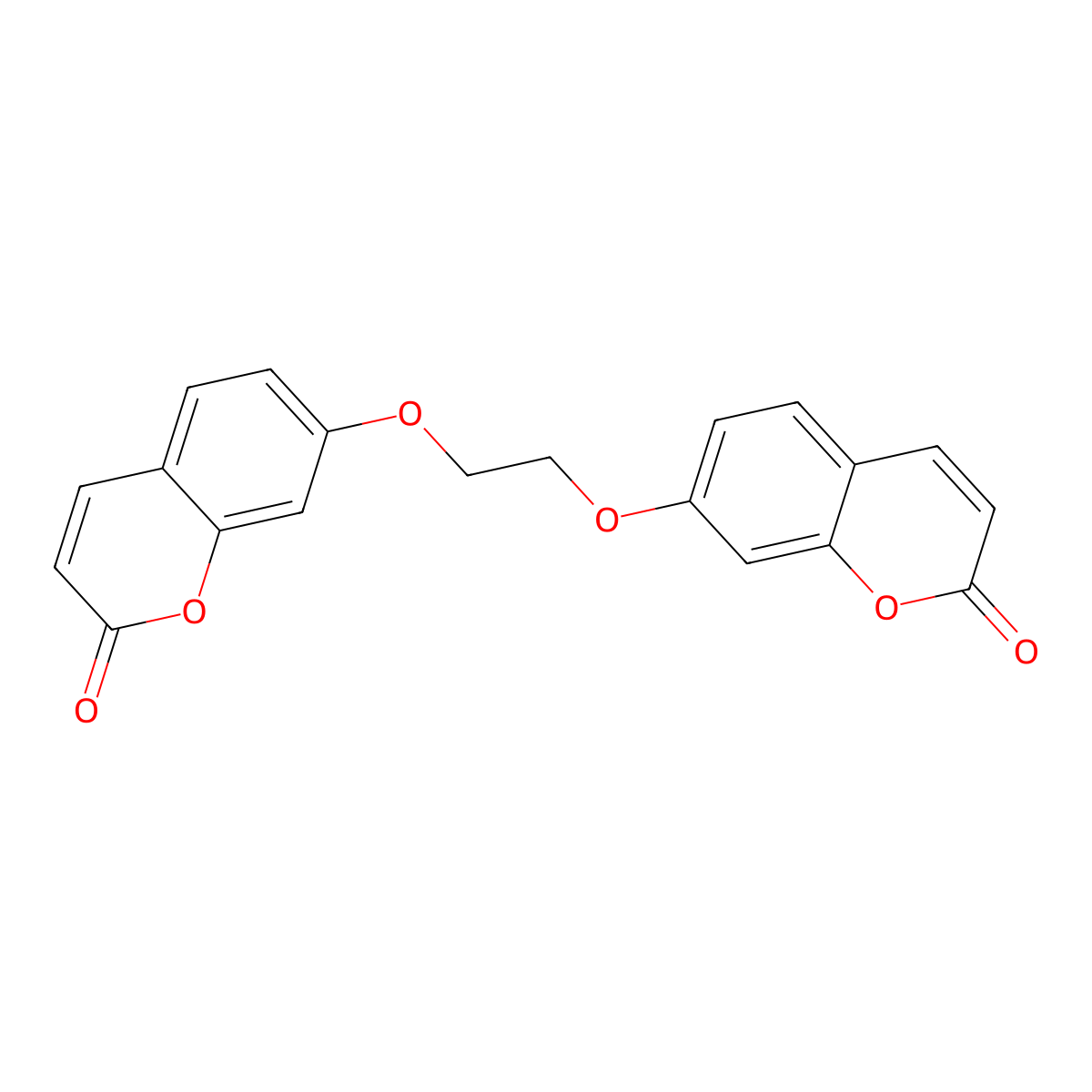 7-[2-(2-Oxochromen-7-yl)oxyethoxy]chromen-2-one molecular structure, CAS 37786-11-1