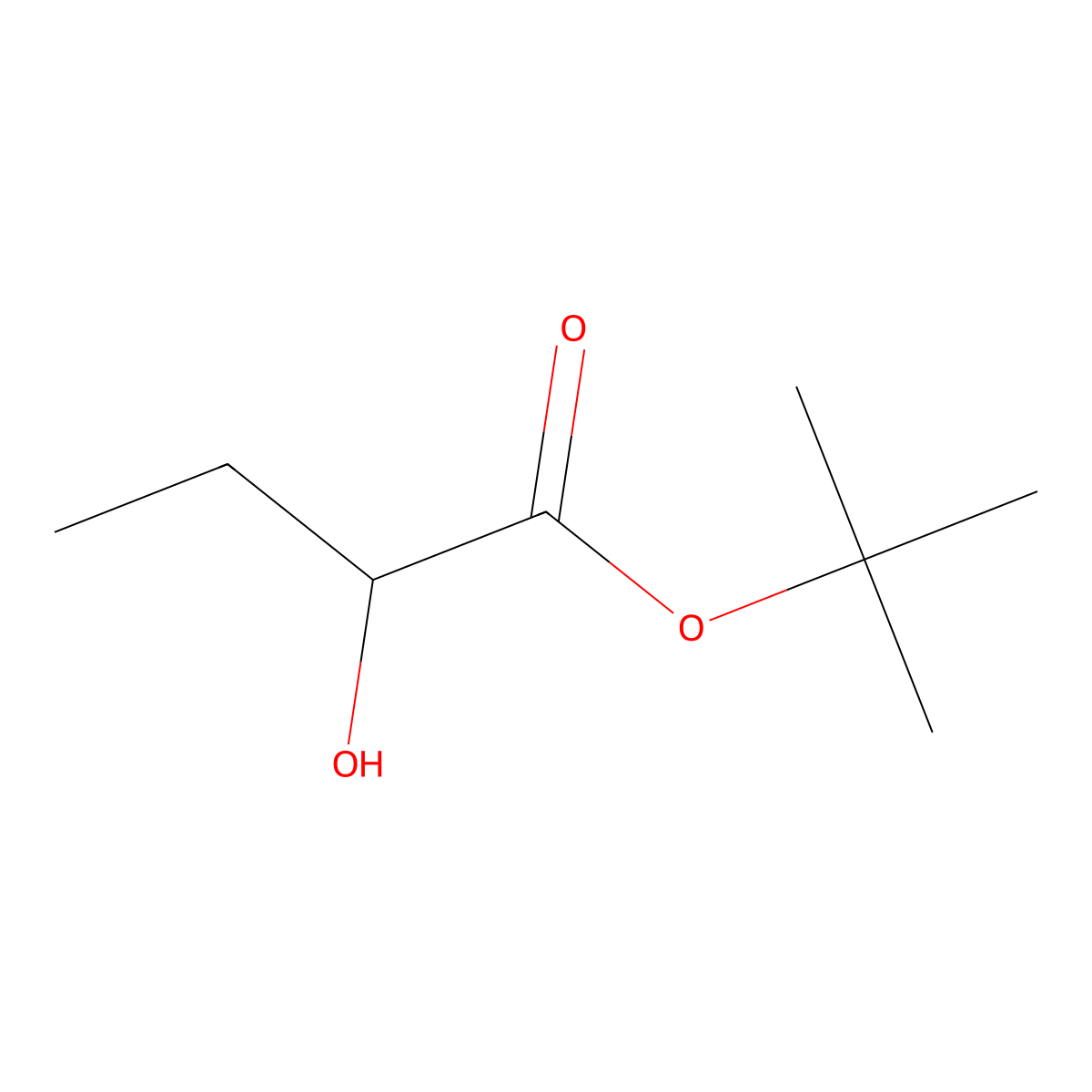 tert-Butyl (2S)-2-hydroxybutanoate molecular structure, CAS 37787-90-9