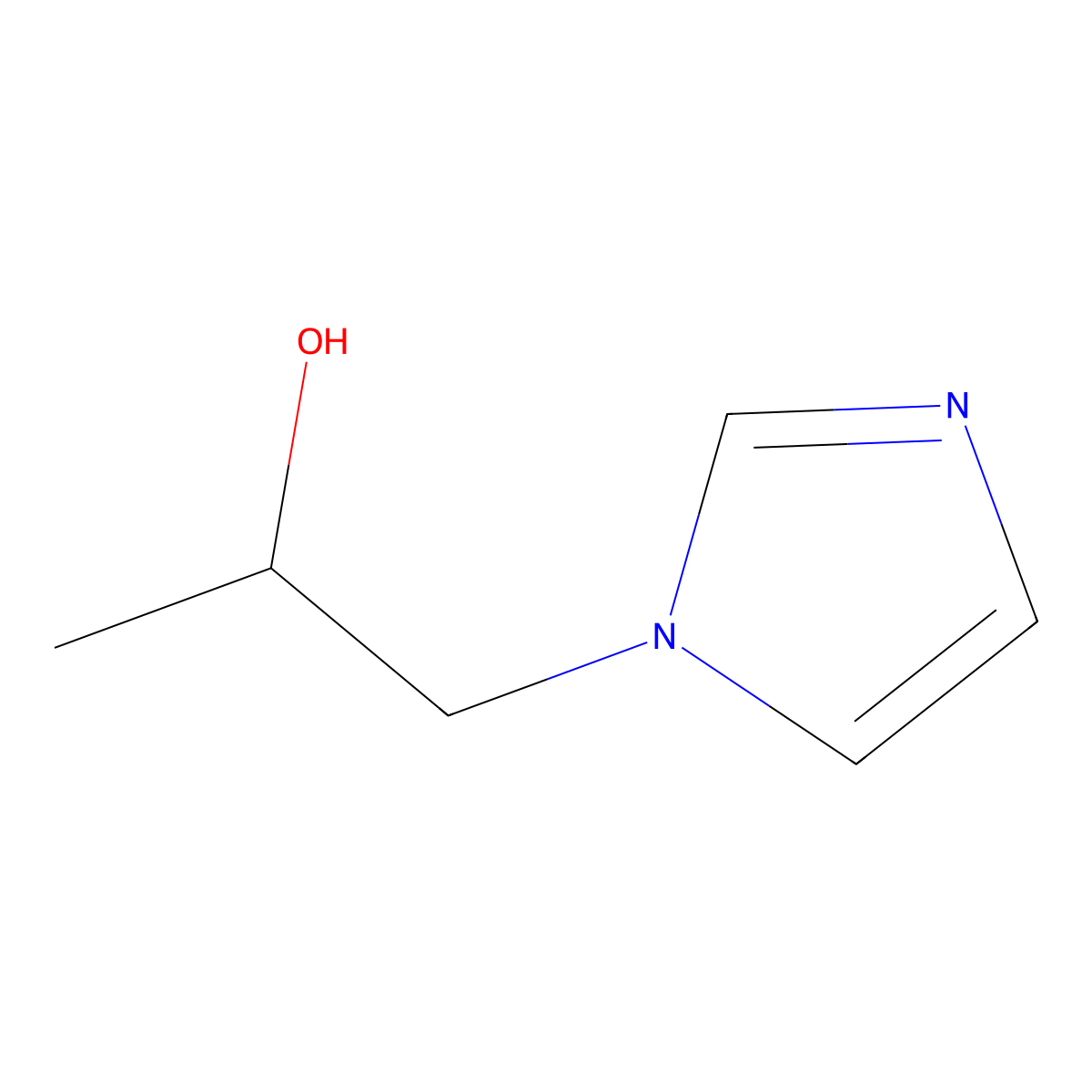 alpha-methyl-1H-imidazole-1-ethanol molecular structure, CAS 37788-55-9