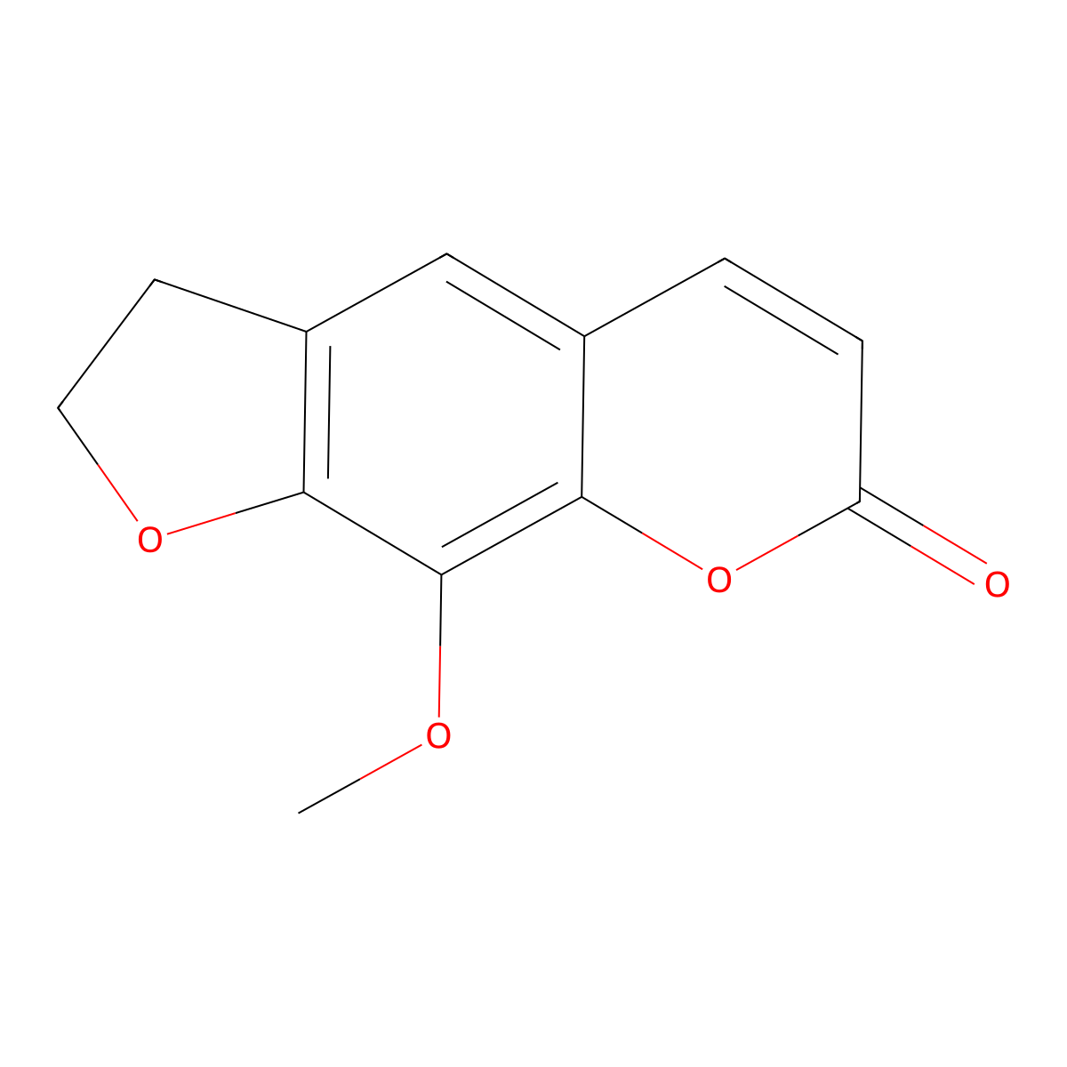 4',5'-Dihydro-8-methoxypsoralen molecular structure, CAS 3779-03-1