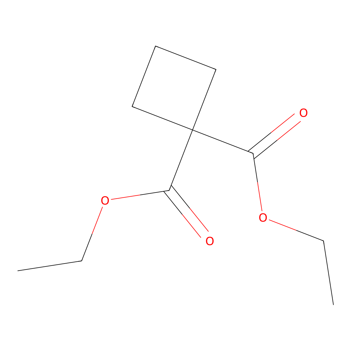 Diethyl 1,1-cyclobutanedicarboxylate molecular structure, CAS 3779-29-1